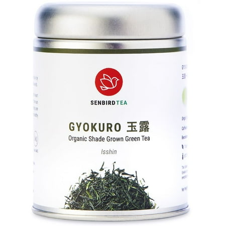 Senbird Organic Gyokuro, Loose Leaf Japanese Shade-Grown Green Tea, Gyokuro Isshin, 1.76oz, 50g