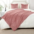 thumbnail image 5 of Home Soft Things Plush Faux Fur Throw & 2 Pillow Covers Set - Ash Rose - 60"x80"/18"x18" Jumbo, 5 of 9