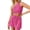 Pink, variant on Cathalem Women's 2 Piece Set One Shoulder Gathered Crop Top Shorts Beach Two Piece Set Black L