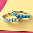 thumbnail image 3 of Stainless Steel  Natural Sleeping Beauty Turquoise Opal Stackable Ring for Women Jewelry for Women Size 9 Ct. 1.40  Boho Western Birthday Christmas Gifts, 3 of 6
