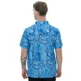 thumbnail image 2 of LA LEELA Men's Hawaiian Shirts Short Sleeve Button Down Shirt Mens Summer Holiday Beach Shirts Casual Aloha Tropical Shirts for Men Funny L Tropical, Blue, 2 of 6