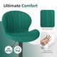 thumbnail image 3 of Juego de 2 banquetas de bar ajustables Youhauchair de terciopelo verde, 3 of 8