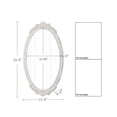 thumbnail image 3 of Sintosin Antique Wall Mirror 24" x 14", Distressed White Vintage Wood Ornate Glam Oval Mirrors for Living Room, Bathroom, Entryway & Bedroom Decor, 3 of 11