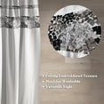 thumbnail image 4 of Urben Black Soft Fabric Shower Curtain Pieced Unique pattern - 72" x 96", 4 of 5