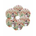 thumbnail image 7 of 13 Inch Round Placemats Set of 6, Rustic Christmas Snowman Non Slip Heat Insulation PP Table Mats, Xmas Balls Stocking Tree Gifts Washable Place Mats for Kitchen Dining Party Table Decor, 7 of 7
