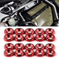 thumbnail image 3 of GFDYREE 20Pcs Bumper Fender Washers Engine Bay Dress Up Bolts Fasteners M6 JDM Fender Washer Kit-Red, 3 of 6