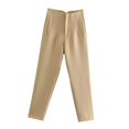thumbnail image 1 of TRAF-ropa de oficina a la moda, pantalones de cintura alta para mujer, pantalones formales, trajes de oficina, pantalones lápiz, pantalones negros, rosas y blancos para mujer, 1 of 5