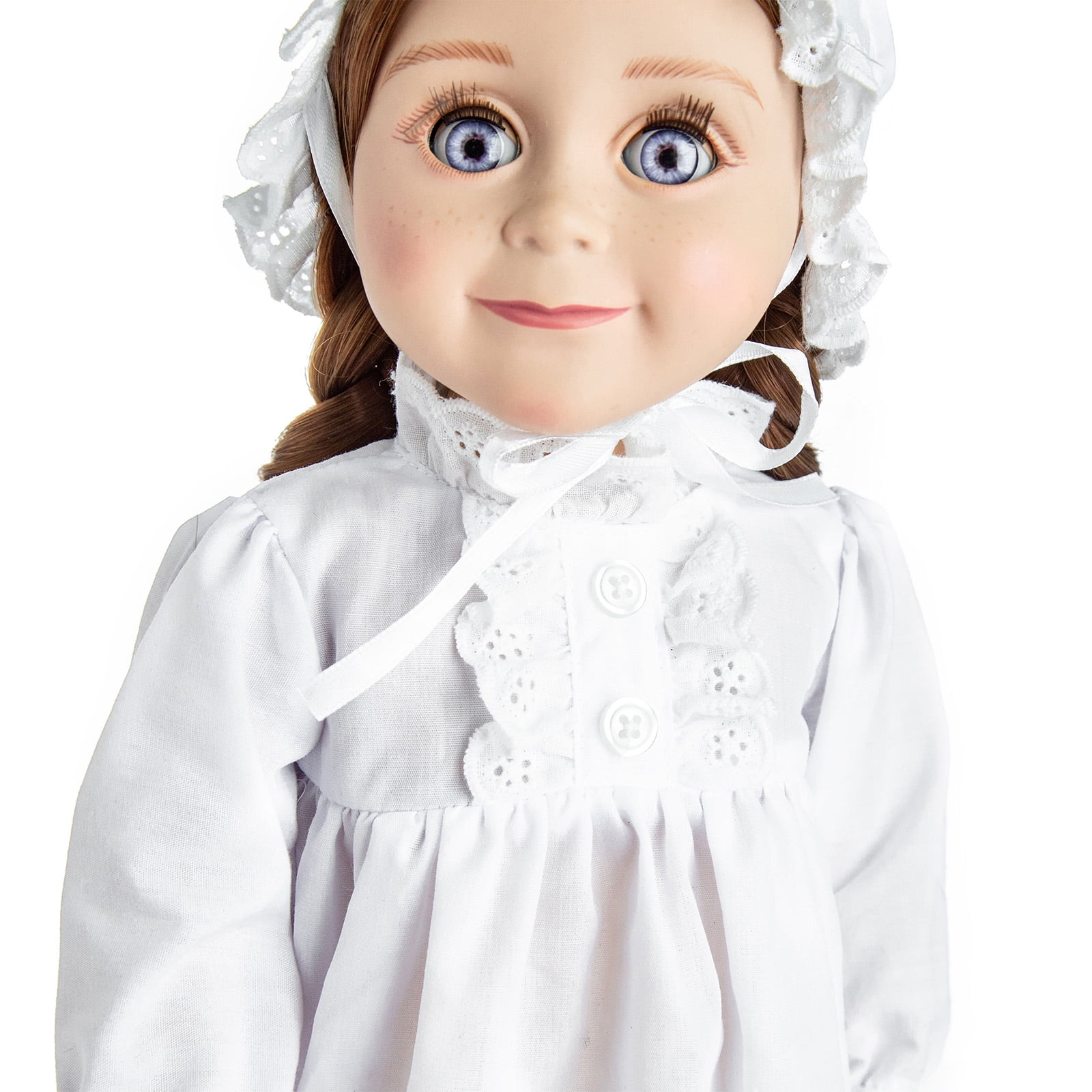 The Queen's Treasures 18 Inch Doll Clothes, Officially Licensed Little House on The  Prairie Sleepwear Outfit. Full Length Nightgown and Nightcap, Compatible For Use With American Girl Dolls