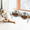thumbnail image 6 of APLVFFZH Cat Bowl Decor with Holder Stand Elevated Pet Feeder for Kitten Outdoor Dogs Round Double Bowls, 6 of 9