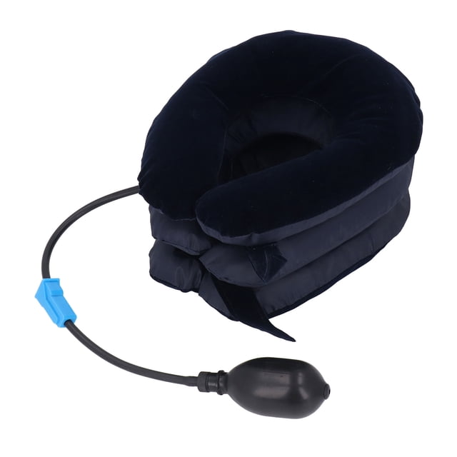 Neck Support Brace Stretcher, Adjustable PVC Inflatable Cervical Neck Traction Device for Home Blue