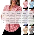 thumbnail image 3 of GUACER Womens Long Sleeve Blouses Gingham Collared Button Down Shirts Loose Casual Fall Tops, 3 of 8