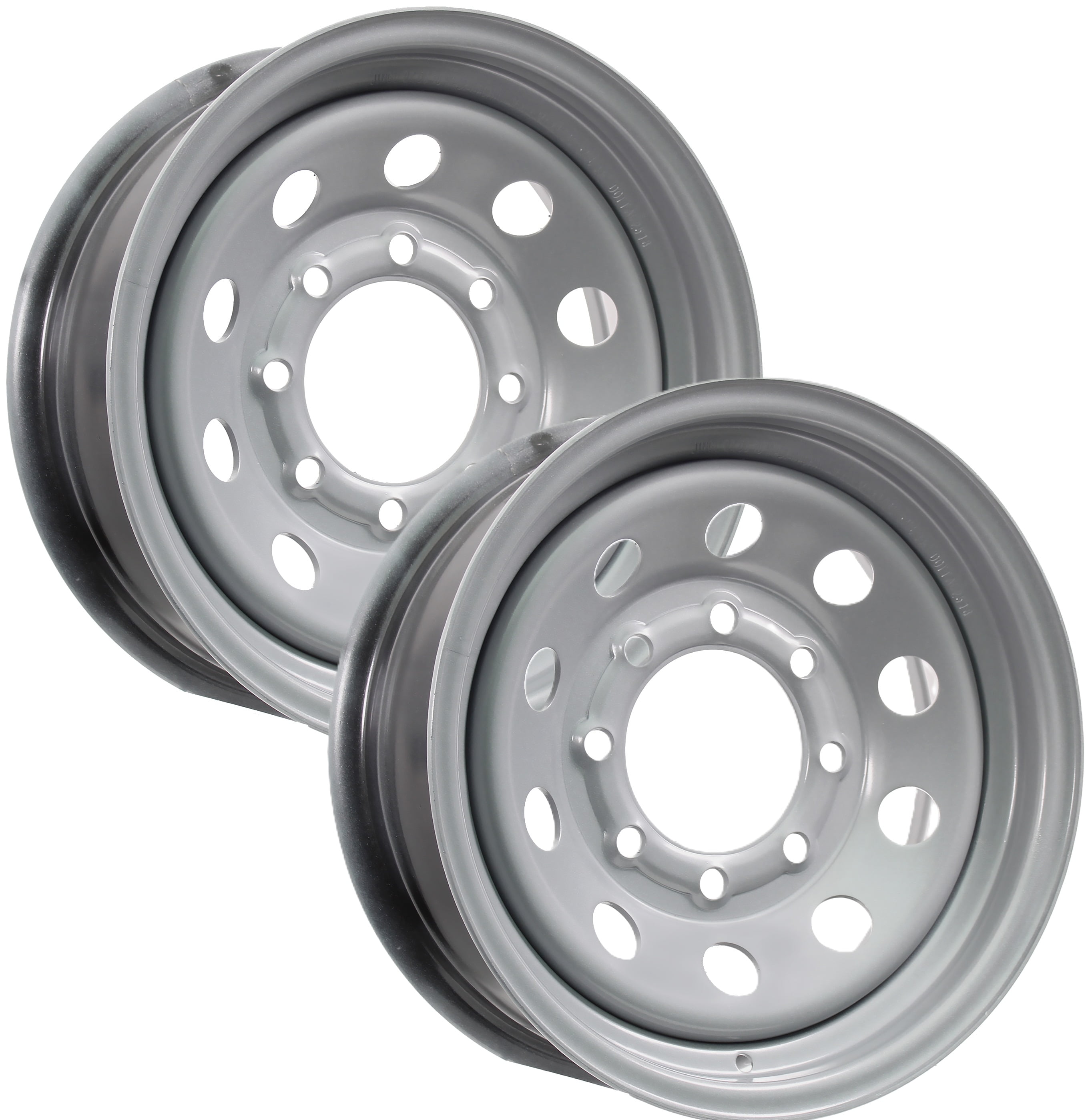 15 x 5 in. Modular MX550545SM1 Trailer Wheel, Silver - 5 x 114.3