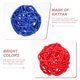 thumbnail image 5 of 12 piezas Red White and Blue Rattan Balls 4 de julio Bolas decorativas de ratán, 5 of 5
