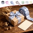 thumbnail image 7 of Blue Gingham Ribbon, 1.5 Inch x 10 Yards Plaid Ribbon Ruffled Edge Polyester Fabric Craft Ribbons for Gift Wrapping Wedding Invitations Bouquets Christmas Decor, 7 of 7