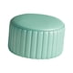 thumbnail image 1 of Taburete otomano redondo Reposapiés redondo Taburete estable Taburete decorativo Taburete bajo azul menta, 1 of 9
