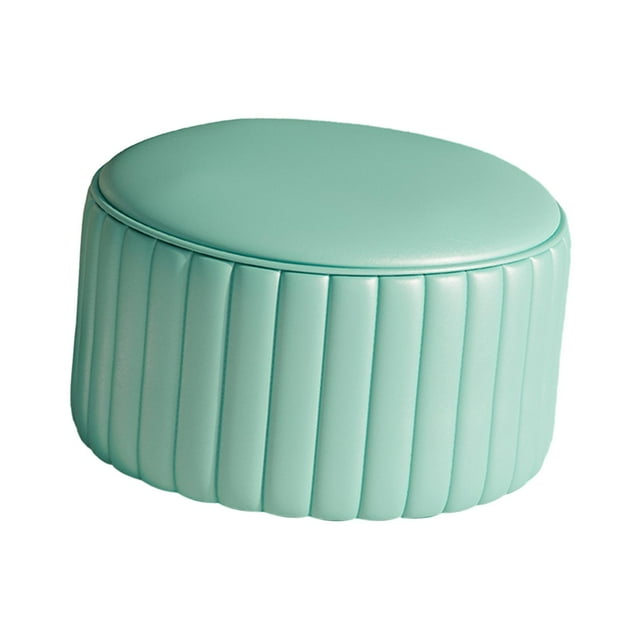 Tnarru Repose-Pieds Tabouret, Repose-Pieds Rond, Tabouret Repose-Pieds Amovible, Repose-Pieds de Sofa, Tabouret à Thé de Sofa Stable, Tabouret Repose-Pieds Doux pour Entrée Bleu