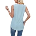 thumbnail image 2 of Gomelly Women T Shirts Sleeveless Summer Top Sexy Tank Tops Ladies Casual Party Camisole Cami Blue L, 2 of 3