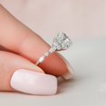 thumbnail image 6 of Silvago Jewel Silver 14k White Gold Over Ring - Cushion Cut Excellent 2 Ct Diamond Ring For Women's - Solitaire with Accent Diamond Rings for Her - Engagement Wedding Diamond Rings for Women's, 6 of 11