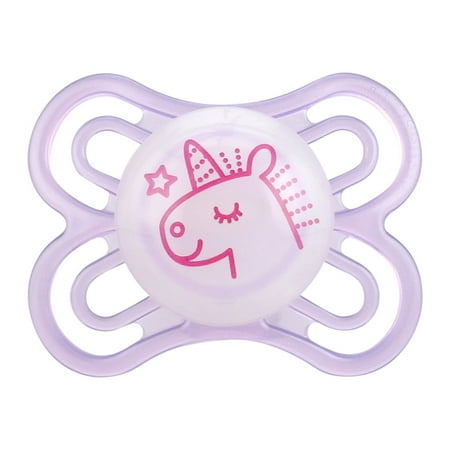MAM Glow In The Dark Pacifiers, Baby Pacifier 0-6 Months, Best Pacifier for Breastfed Babies, Premium Comfort and Oral Care 'Perfect' Collection, Girl, 1-Count