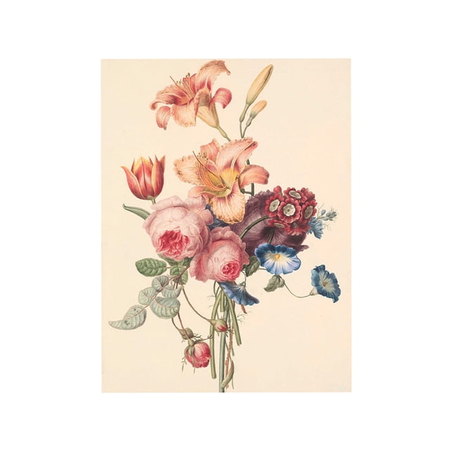 3 piezas de pinturas sin marco Ounissouiy colgantes impermeables con imágenes Vintage Rosa flor