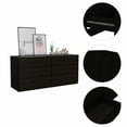 thumbnail image 4 of Atlin Designs Modern 6-Drawer Wood Bedroom Double Dresser in Black, 4 of 6