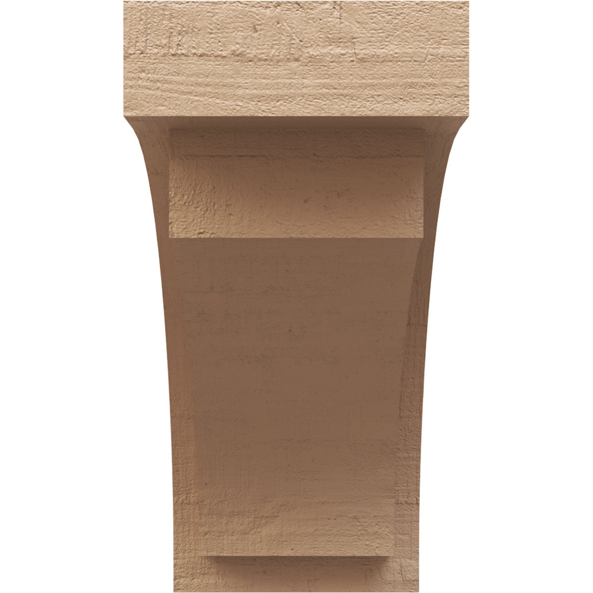 9"W x 18"D x 18"H Classic Rivera Rough Cedar Woodgrain TimberThane Corbel, Primed Tan
