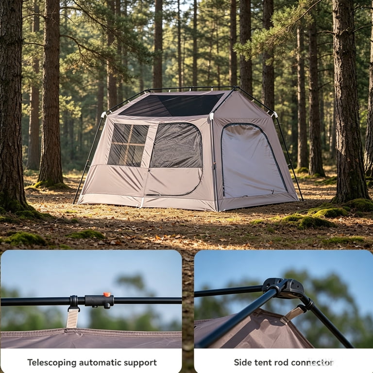zeltheringe set goldmiky 8 Stück Set,Geeignet für Camping,Wandern,Wiesen Körüklü Tente vs Mafsallı bed with legs Ausführung:Thule TO 3200 Breite 270 cm Auszug 250 cm Gehäusefarbe Silber Tuch grau Gewicht 16 kg