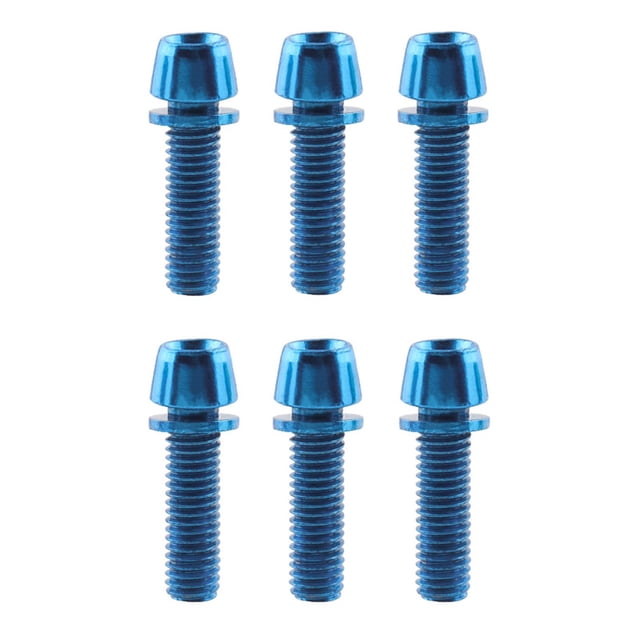 DYNWAVECA 6Pcs Bike Stem Screws Bolts Kit Bicycle Disc Brake Screws for Riding Cycling Blue