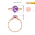 thumbnail image 5 of ANGARA Natural 1.6 Ct. Amethyst Solitaire Ring in 14K Rose Gold for Women (Ring Size: 11), 5 of 10
