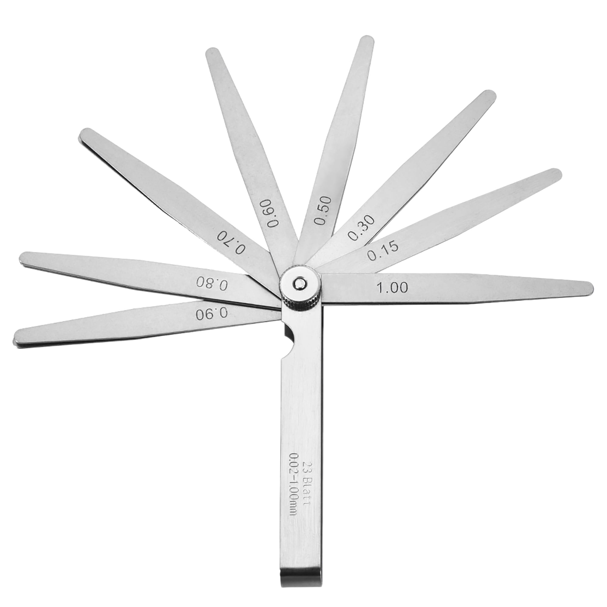 23 Blades 0.02-1.00 mm Details about   Feeler Gage Dual Marked Metric Gap Measuring Tool