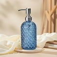 thumbnail image 4 of Glass Pump Soap Dispenser Bottle Body Wash Dispenser Durable Hand Soap Dispenser Lotion Dispensers for Kitchen Laundry Hotel Blue, 4 of 8