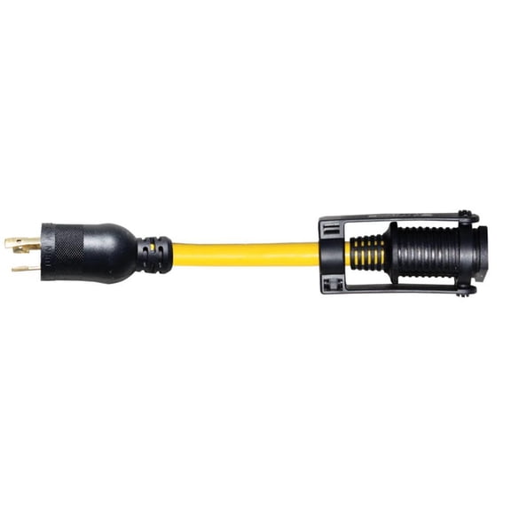 Voltec 1 Ft. 15 Amp 300V 12-Gauge Yellow Outdoor Extension Cord