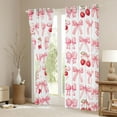 thumbnail image 3 of Feelyou Pink Ribbon Cherry Blackout Curtains Set of 2 (52x84 Each), Dreamy Cartoon Bowknot Bow Window Curtains, Teens Kids Boys Girls Curtains and Drapes, Living Room Curtains Decor, 3 of 6