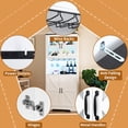 thumbnail image 6 of 68" Tall Kitchen Pantry, LED Pantry Cabinet & Power Outlets Wood Storage Cabinet with Microwave Stand, White Pantry Storage Adjustable Shelves for Kitchen Cupboard Dining Room, 6 of 10