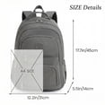 thumbnail image 4 of WANDF Laptop Backpack with 3 Zipper Main Bags, Lifestyle Dome Backpack Daypack with 2 Side Pockets,1 Front 1 Back Zipper Pocket, Weekend Bag for Travel,Camping and Hiking(Gray Bag), 4 of 7