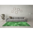 thumbnail image 3 of Ahgly Company Indoor Round Patchwork Emerald Green Transitional Area Rugs, 3' Round, 3 of 4