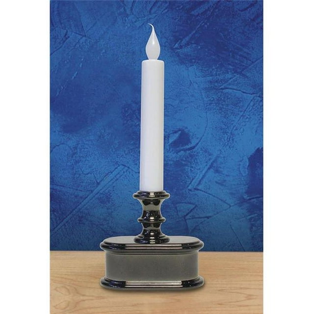 Celebrations 9737172 No Scent Polished Nickel Auto Sensor Candle, 9 in.