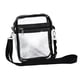 thumbnail image 2 of Bolsa transparente de gran capacidad con cierre de PVC para cosméticos, con correa ajustable negro pequeño, 2 of 7