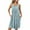 01-Light Blue, variant on Womens Nightgown Casual Floral Print Sleeveless Sleepwear Pleated Front Round Neck Comfortable Nightdress with Pockets Sky Blue XXL