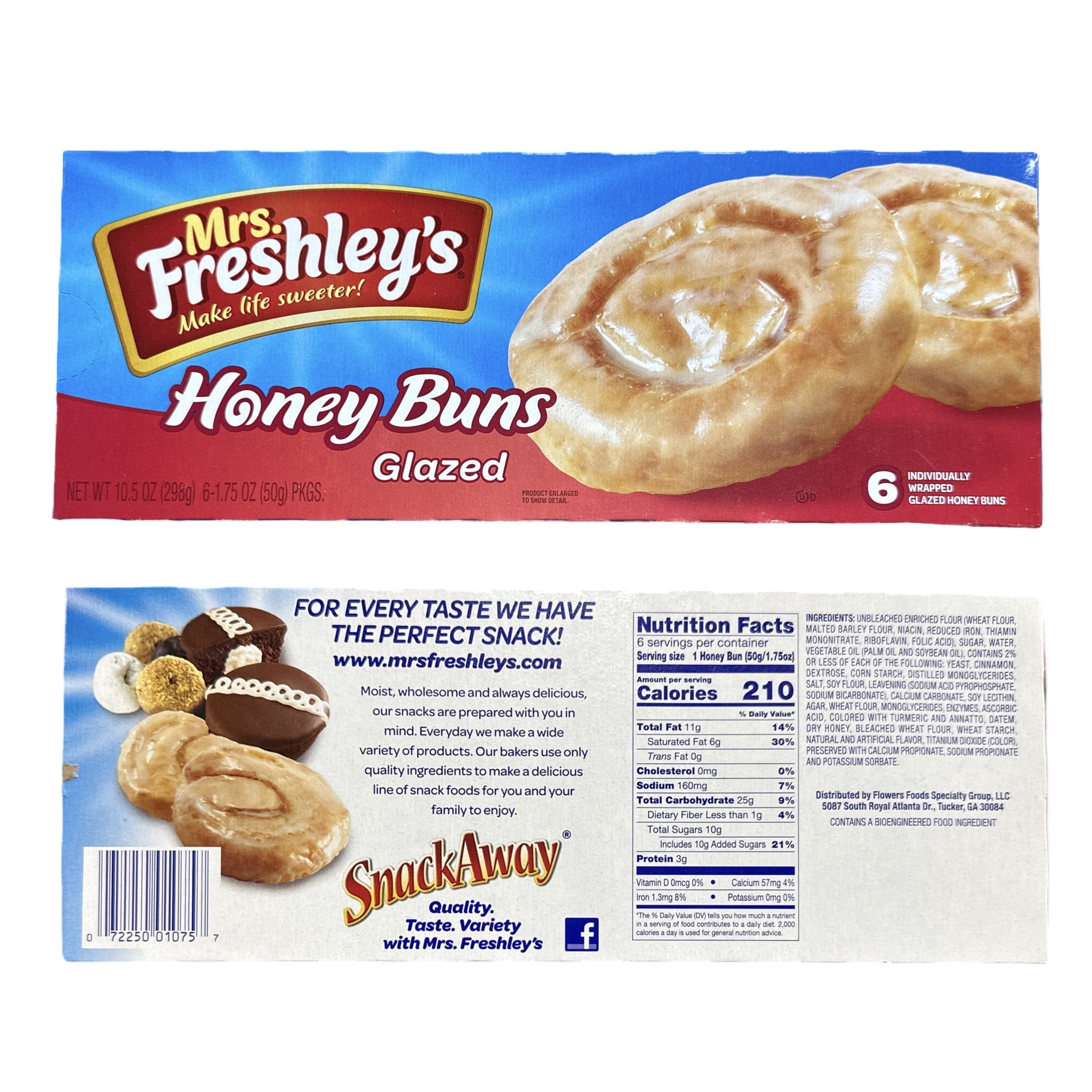 Mrs. Freshley's Glazed Honey Buns | 1.75 Oz | Pack of 18