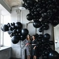 thumbnail image 3 of Globos de látex Giant Balloons Bezente negros de 36 pulgadas, paquete de 8, 3 of 9