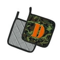 thumbnail image 2 of Carolines Treasures CJ1030-DPTHD Letter D Monogram - Camo Green Pair of Pot Holders, 7.5HX7.5W, multicolor, 2 of 2