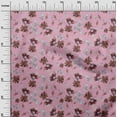 thumbnail image 2 of oneOone Viscose Chiffon Light Pink Fabric Flower & Leaves Watercolor Diy Clothing Quilting Fabric Print Fabric By Yard 42 Inch Wide, 2 of 4