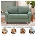 thumbnail image 2 of Bonzy Home 2-Pack 57'' Loveseat Sofa, 2-Seater Couch for Living Room, Comfy Upholstered Sofa Couch for Small Space, Apartment, Office, Green, 2 of 8