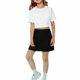 thumbnail image 2 of KAUOD Girls Athletic Skorts Tennis Skirt Elastic Waist Golf Workout Skirts Flowy Running School 𝗨niform Mini Skirt, 2 of 5