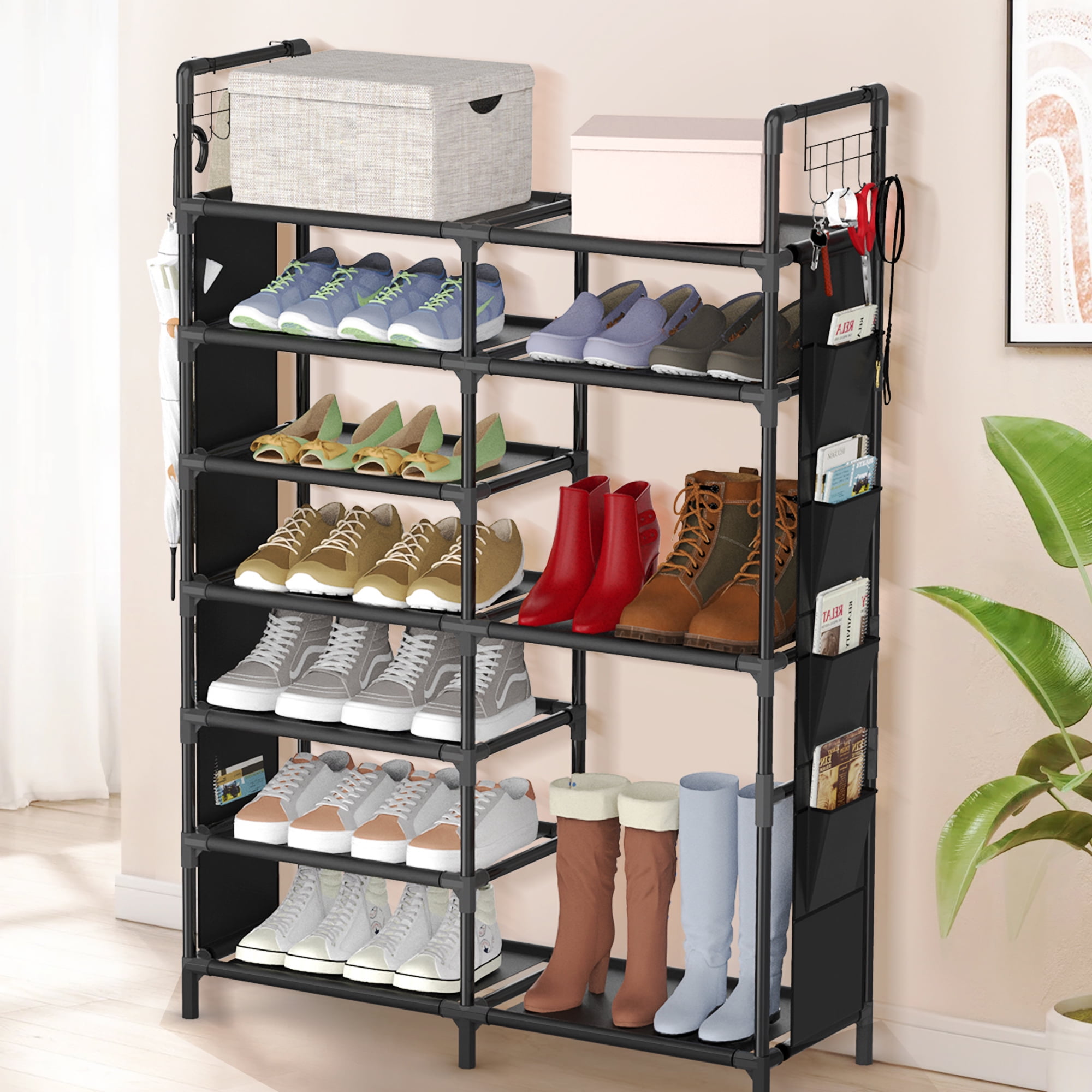 ClosetMaid Stackable Shoe Organizer with Adjustable Shelves 25 Pair Capacity Walmart