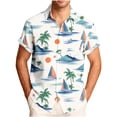 thumbnail image 2 of COSFO Hawaiian Men's Button Down Shirts Short Sleeve Summer Tops Collared with Pocket Loose Fit Tropical Mens Shirts Casual, 2 of 6