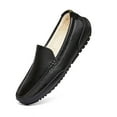 thumbnail image 3 of Winter Men's Casual Loafers Slip On Outdoor Fuzzy Furry Loafers Leather Warm Comfortable Shoes Male Driving Shoes Moccasins Classic Penny Loafer Flats Boat Shoes, 3 of 16