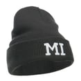 thumbnail image 3 of MI State of Michigan Embroidered Cuff Beanie - Dk Grey OSFM, 3 of 5