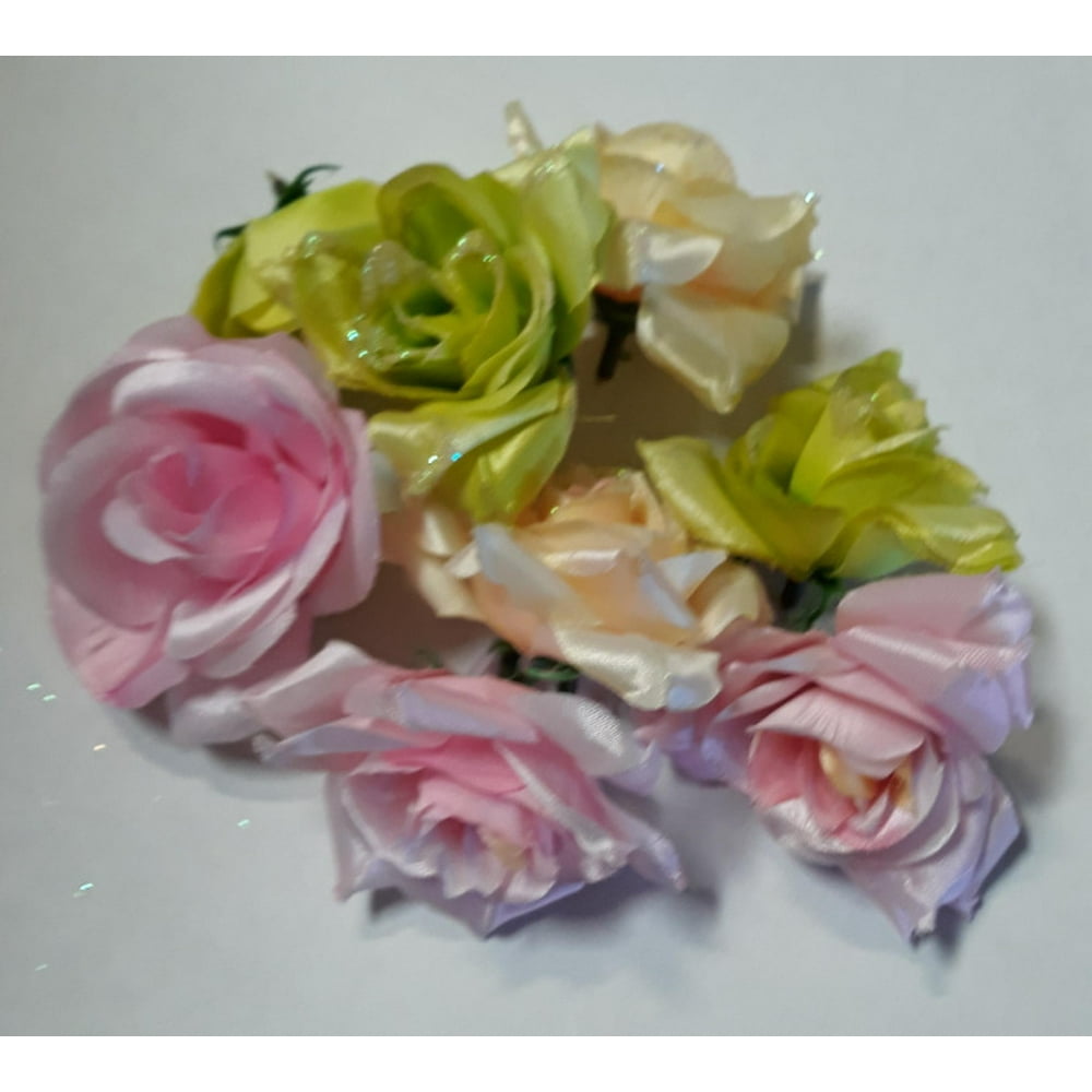 Fake Flowers Heads Bulk Artificial Silk Mini Rose Flower Head Wedding